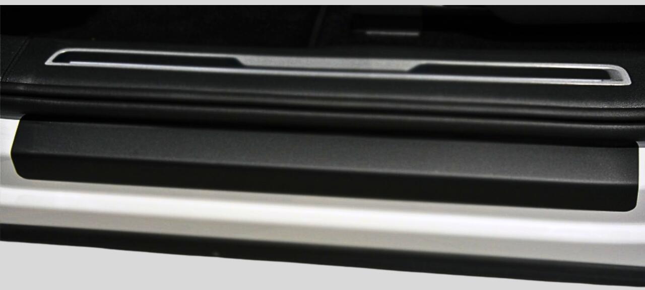 Einstiegsleisten Schutzfolien für VW POLO 6R 3Tuerer (BJ 2009–2014) aus PVC–Schutzfolie, schwarz