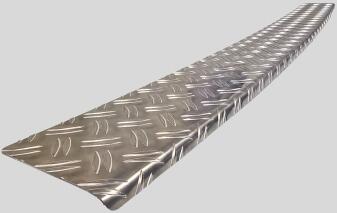 Ladekantenschutz für FORD TOURNEO CONNECT 2 (BJ 2014–2018) – Aluminium Riffelblech, extra robust,