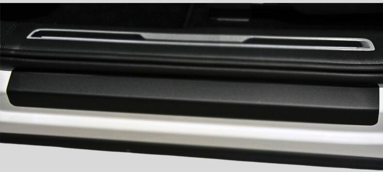 Einstiegsleisten Schutzfolien für VW POLO 6R 3Tuerer (BJ 2009–2014) aus PVC–Schutzfolie, schwarz